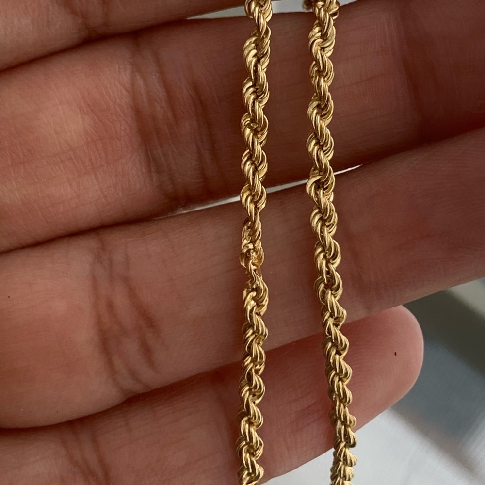14kt Gold Rope Bracelet - Picture 3 of 9